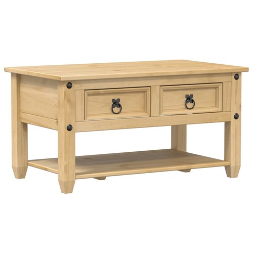 Coffee table with drawer solid - coffee,